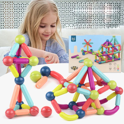 Magnetische Konstruktionsspielzeug Bausteine für Kinder – Kreatives Lernspielzeug für Jungen und Mädchen