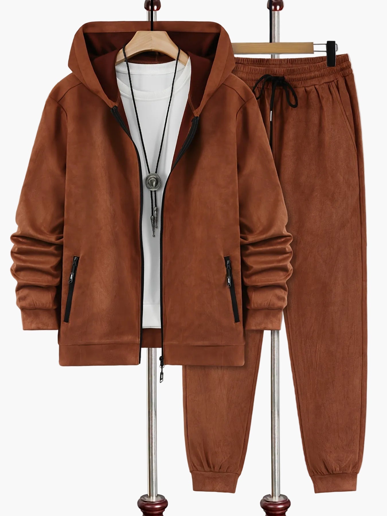 Herren Freizeit Trainingsanzug mit Kapuze – Sportlicher Zweiteiler für Alltag und Fitness