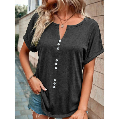 Donna – Sommerbluse mit Knopfdesign