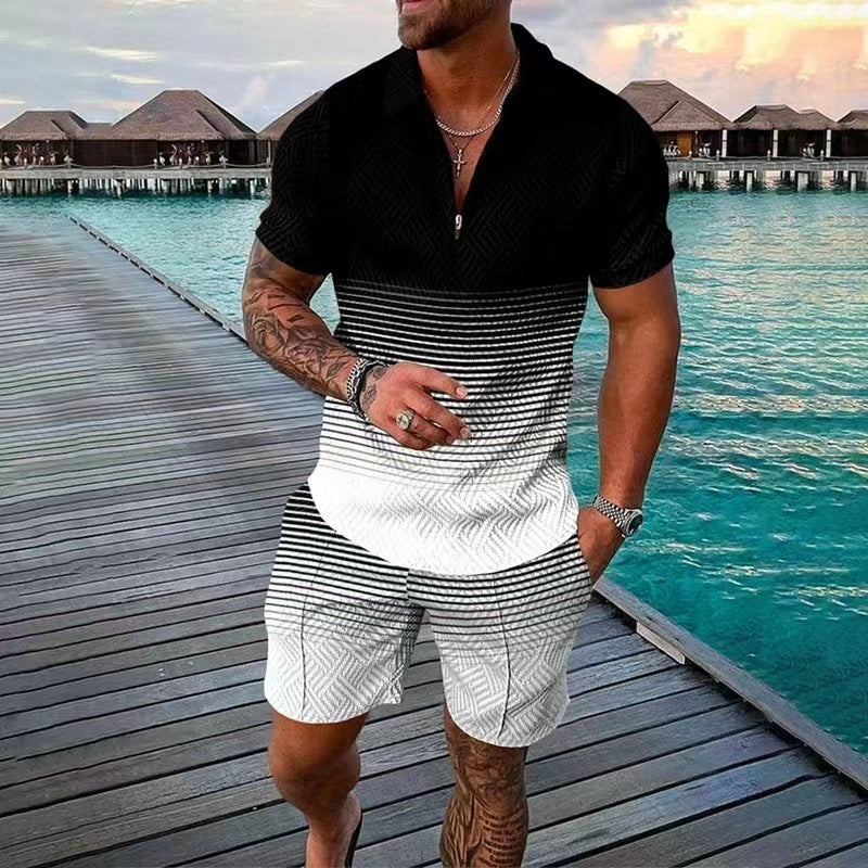 Dale – Herren Sommer Kurzarm Shorts Freizeitanzug