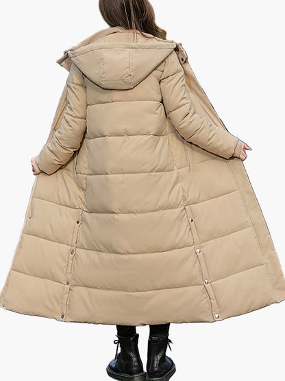 Damen Winter Steppmantel mit Kapuze, modisch und warm, ideal für kalte Tage