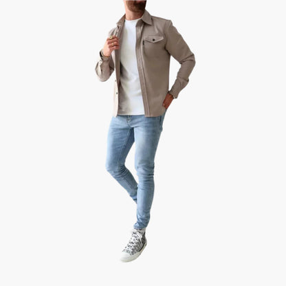 Herren Overshirt Jacke – Modernes Button-Through Design, Vielseitiger Stil für Freizeit und Business