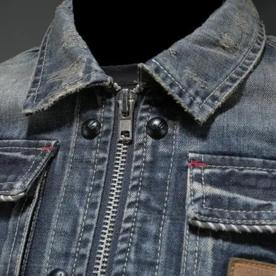 Herren Denimjacke im Vintage-Stil – Klassisch, Lässig & Vielseitig