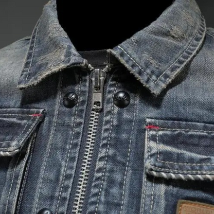 Herren Denimjacke im Vintage-Stil – Klassisch, Lässig & Vielseitig