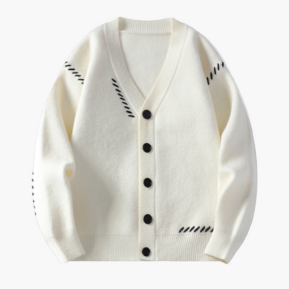 Herren Strick-Cardigan mit Knopfleiste – Moderner Freizeitstil und Komfort