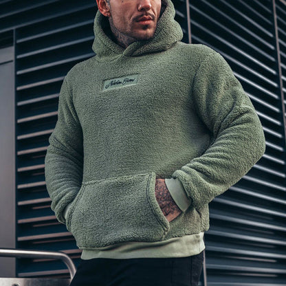 Herren Kapuzenpullover Plüsch Hoodie – Kuschelig, Modern & Bequem für Alltag und Freizeit
