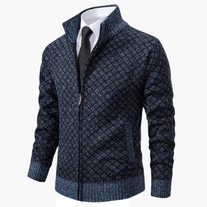 Herren Strickjacke im Business Casual Stil – Elegante Jacke mit Reißverschluss für Büro und Freizeit