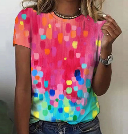 Adrian – Sommerliches Blumenmuster Rundhals-T-Shirt