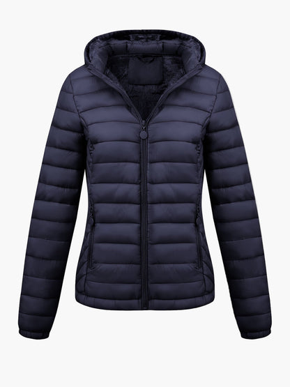 Damen Steppjacke mit Kapuze – Leichte Freizeitjacke für Herbst und Winter
