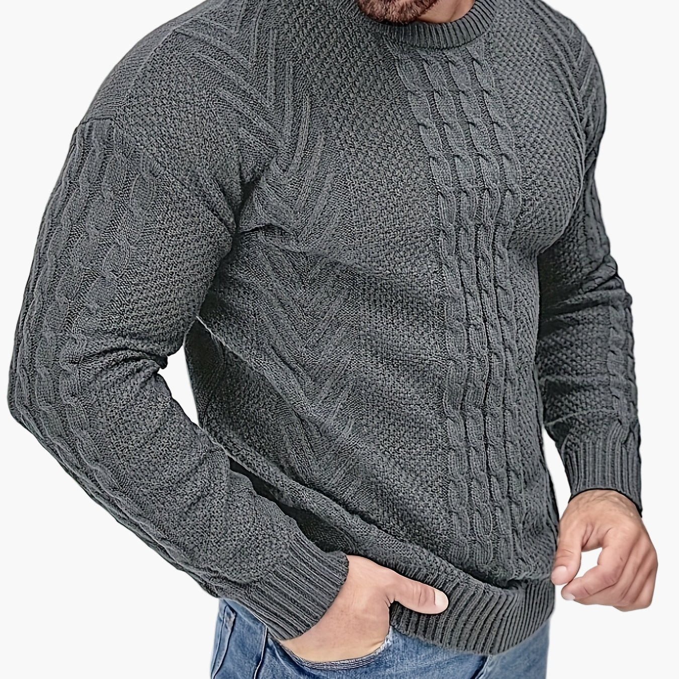 Herren Strickpullover Grobstrick Modern Casual Winterpullover
