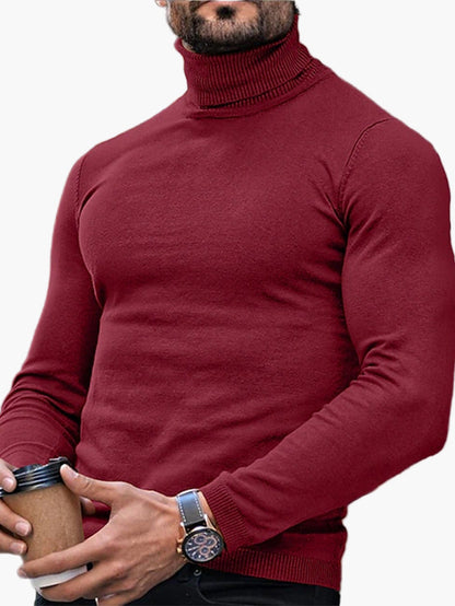 Herren Rollkragenpullover Slim Fit – Stilvoller Strickpullover für Alltag und Büro