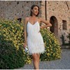Damen Fransen A-Linien Partykleid mit Spaghettiträgern – Elegantes 20er Jahre Stil Abendkleid für besondere Anlässe