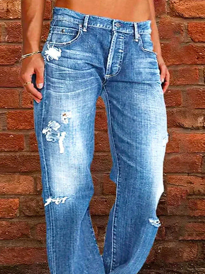 Doug – Weite Retro-Jeans mit Rissen
