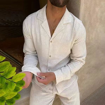 Christopher – Lässiger Herrenanzug mit Langarmhemd und Slim-Fit-Hose