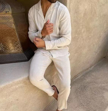 Christopher – Lässiger Herrenanzug mit Langarmhemd und Slim-Fit-Hose
