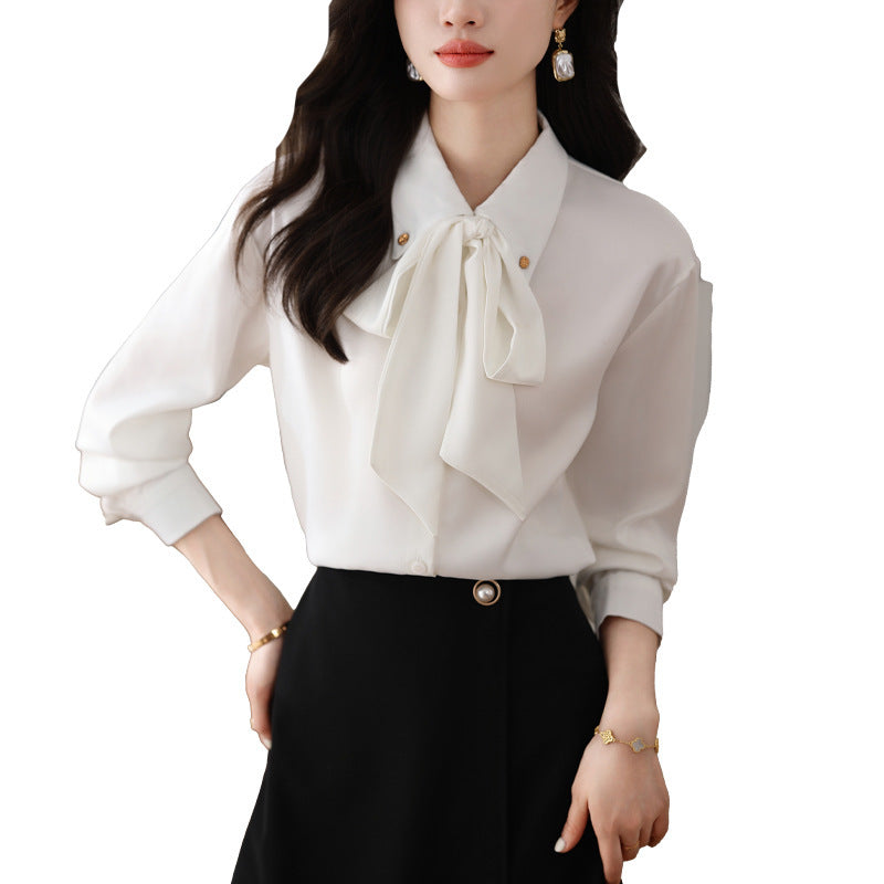 Emily – Chiffon Bluse mit langen Ärmeln