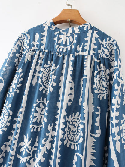 Diana – Modisches Temperament Kleid mit geschichteter Druckgestaltung