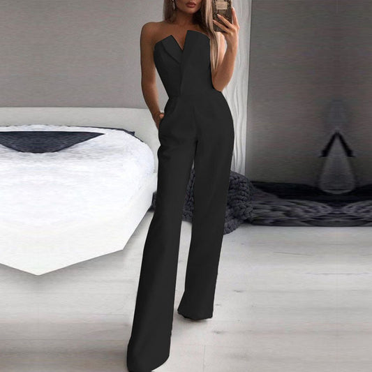 Damen Eleganter Jumpsuit Bandeau Stil für Party, Abend und Freizeit