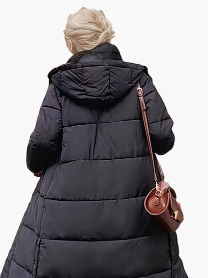 Damen Winter Steppmantel mit Kapuze, modisch und warm, ideal für kalte Tage