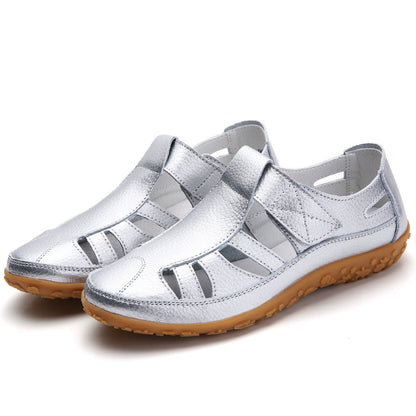 Amanda – Handgemachte Retro Weichsohlenschuhe aus veganem Leder mit Klettverschluss