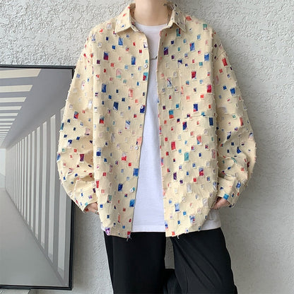 Alex – Lässiges Langarmhemd im Zerrissenen Design