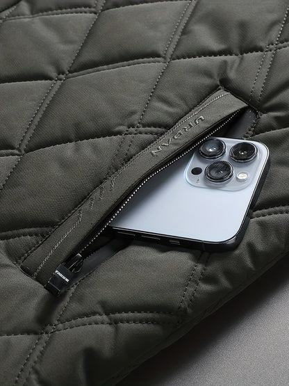 Herren Steppjacke mit modernem Rautenmuster – Eleganter Alltagsstil für Business & Freizeit