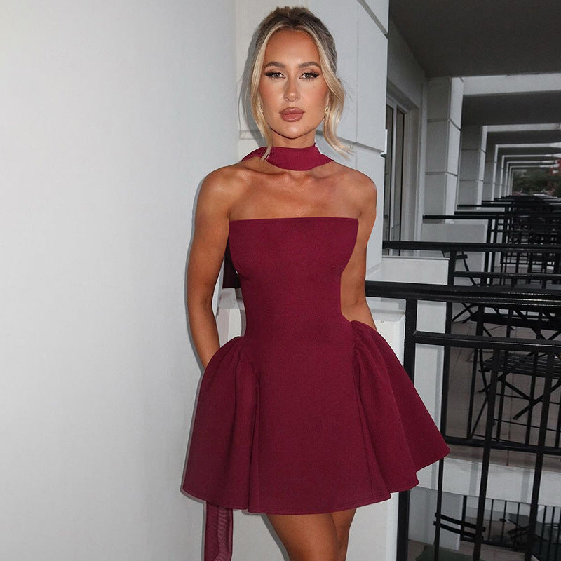 Deborah – Sexy Tube-Top-Kleid mit Rückenreißverschluss für Partykleidung