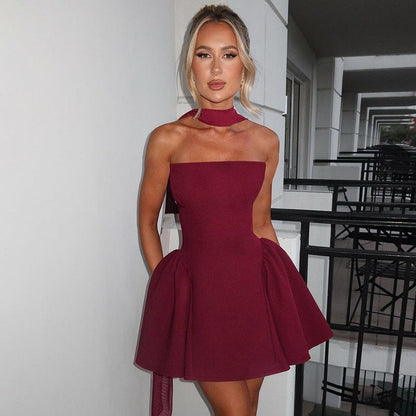 Deborah – Sexy Tube-Top-Kleid mit Rückenreißverschluss für Partykleidung