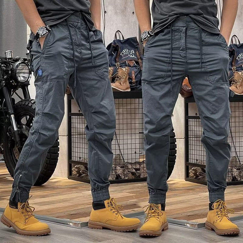 Andrew – Retro Herren-Latzhose mit mehreren Taschen und elastischer Taille