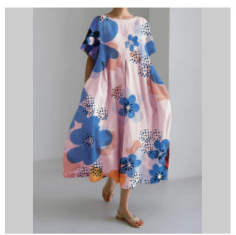 Tamara – 3D Gedrucktes Baumwollähnliches Freizeitkleid