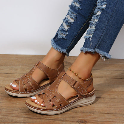 Zoe – Vintage Wedgesandalen in Übergrößen