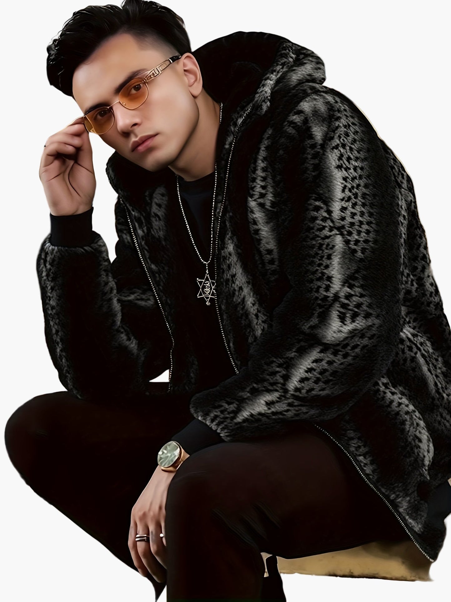 Herren Kapuzenjacke im Trend-Look für Herbst und Winter – Warmes Fashion-Statement für Freizeit und Alltag