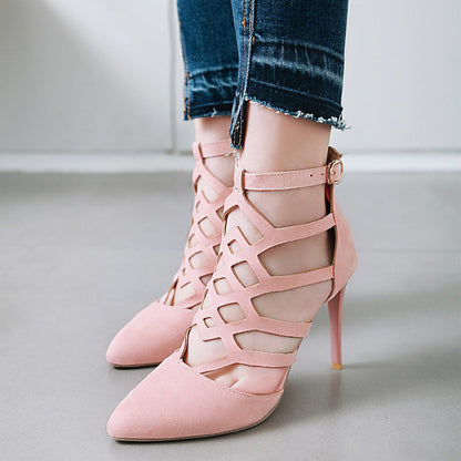Helen – Hochhackige Cutout-Römerschuhe