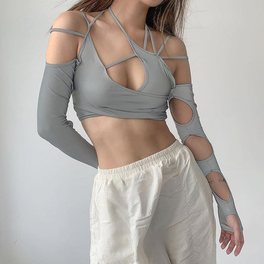 Phoebe – Ärmelloses Trägertop mit Halterneck
