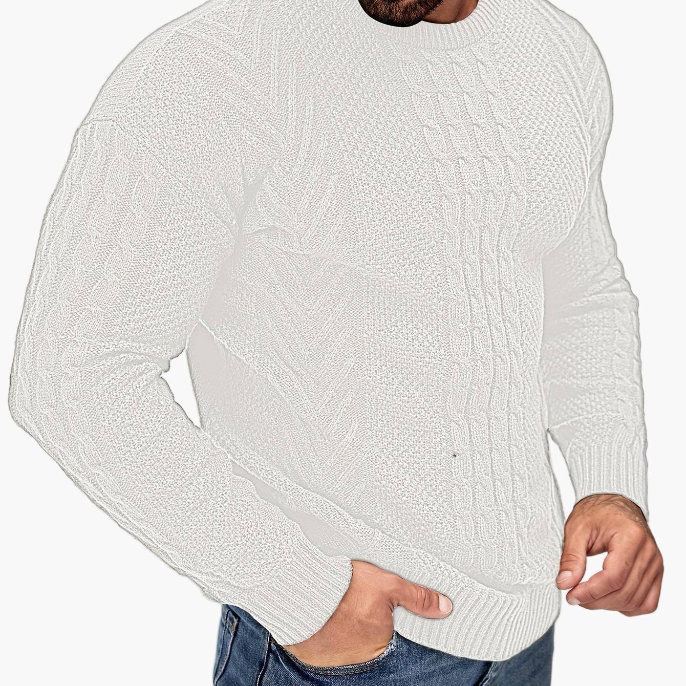 Herren Strickpullover Grobstrick Modern Casual Winterpullover