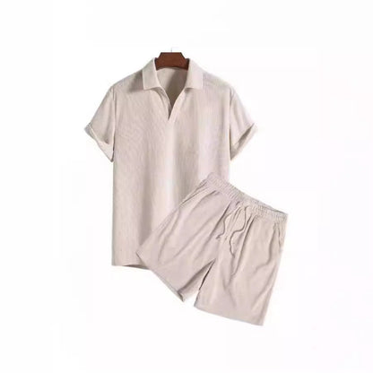 Joanne – Freizeitset aus Cord mit Kurzarmhemd und Shorts