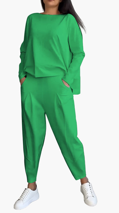 Damen Zweiteiliges Cozy Freizeit Set – Komfortabler & Modischer Loungewear Anzug für Alltag und Entspannung