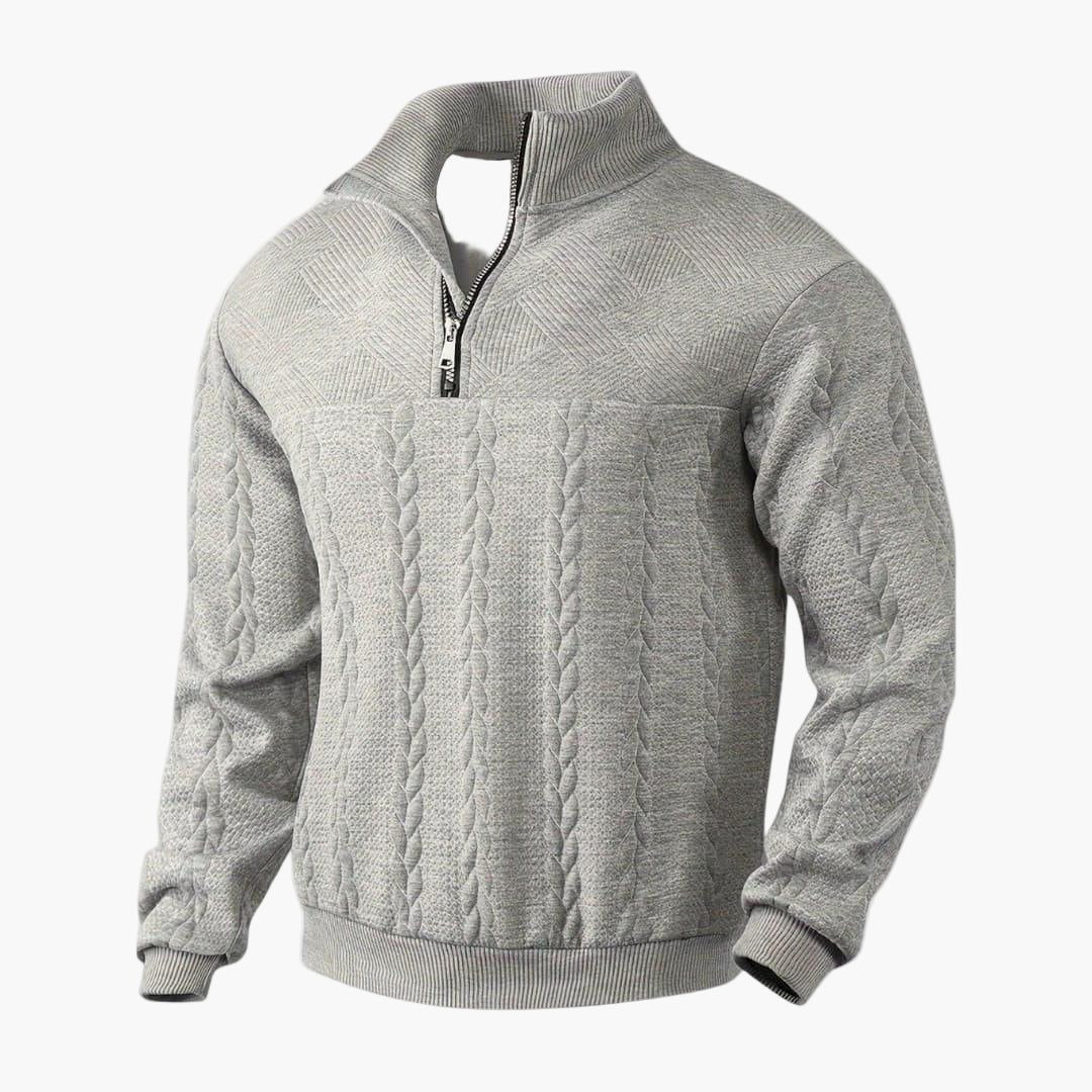 Herren Half-Zip Strickpullover – Modischer Freizeitpullover für Alltag & Büro
