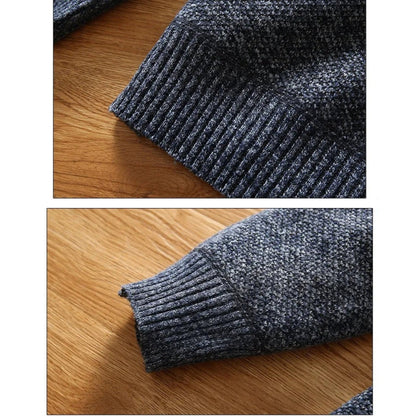 Herren Pullover mit Reißverschluss – Strick-Design – Moderner Freizeit-Look