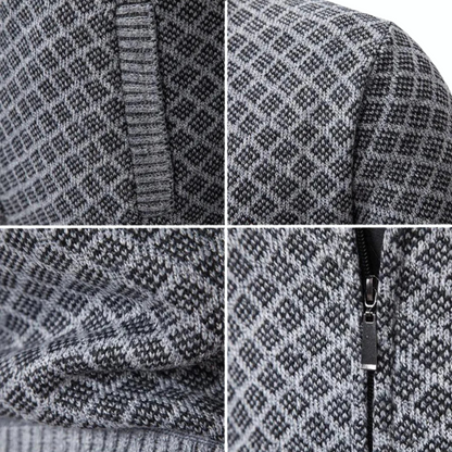 Herren Strickjacke im Business Casual Stil – Elegante Jacke mit Reißverschluss für Büro und Freizeit