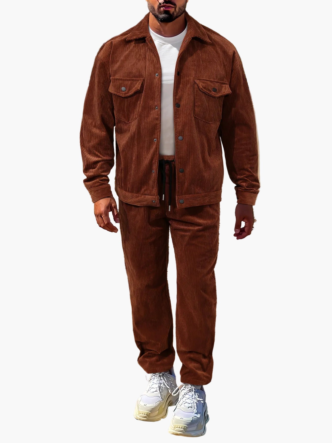 Herren Freizeit Zweiteiler Set – Modernes Outfit für Herbst und Winter, Jacke & Hose, Lässiger Stil