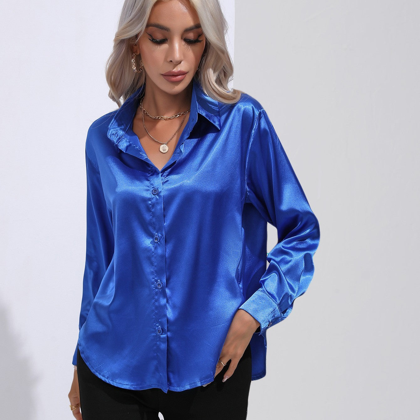 Pamela – Satin Hemd für Damen