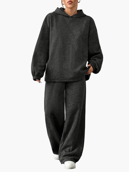 Damen Freizeit Hoodie & Jogginghose Set – Bequemer Loungewear Trainingsanzug für Herbst und Winter