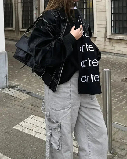 Damen Oversized Bomberjacke – Moderner Streetstyle für Freizeit & Alltag