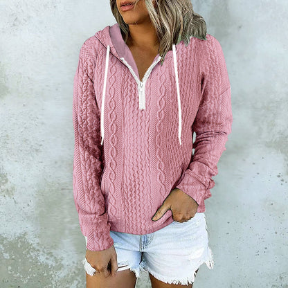 Sophie – Hoodie mit Twist-Textur und Kordelzug für modebewusste Frauen