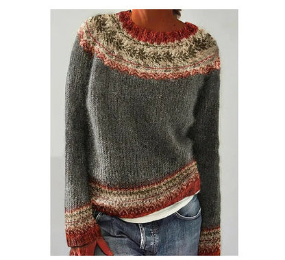 Melissa – Multicolor Rundhals Pullover mit lockerer Passform