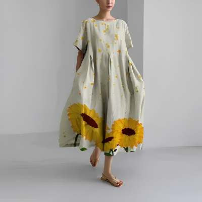 Tamara – 3D Gedrucktes Baumwollähnliches Freizeitkleid