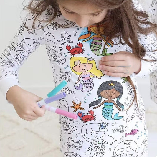 Victoria – Kinder DIY Handbemalte Graffiti-Pyjama-Set