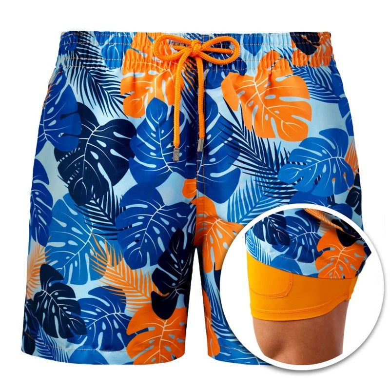 Jerry – Bedruckte Herren-Badeshorts mit doppelter Schicht für den Sommer