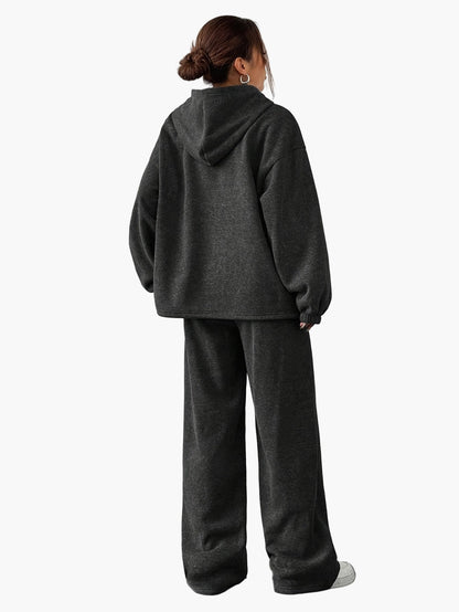 Damen Freizeit Hoodie & Jogginghose Set – Bequemer Loungewear Trainingsanzug für Herbst und Winter